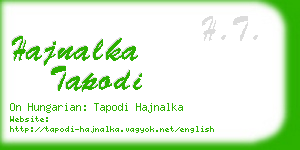 hajnalka tapodi business card
